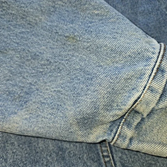 Vintage Wrangler HERO Denim Trucker Jacket M Blue Y2K Distressed 90s Streetwear - Picture 14 of 16